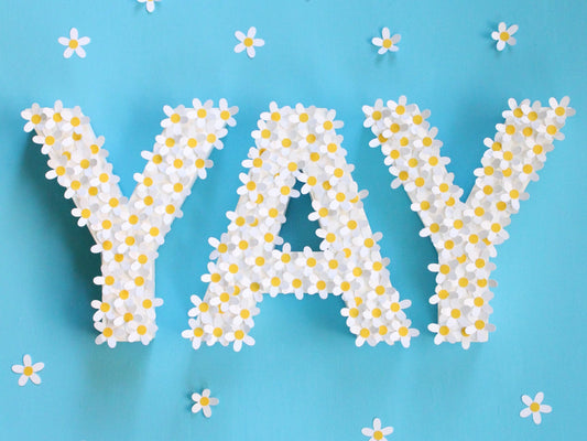 DIY 3D Paper Daisy Letters