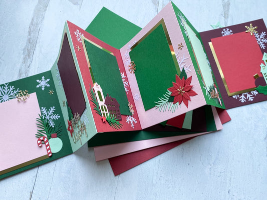 DIY Accordion Fold Christmas Mini Album