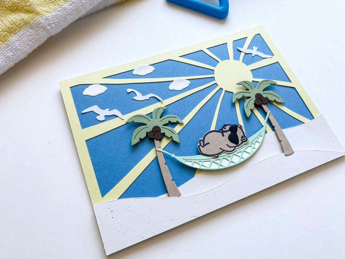 Stamped and Die Cut Beach Card