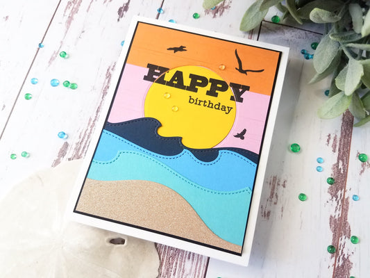 Ocean Die Cut Layers Birthday Card