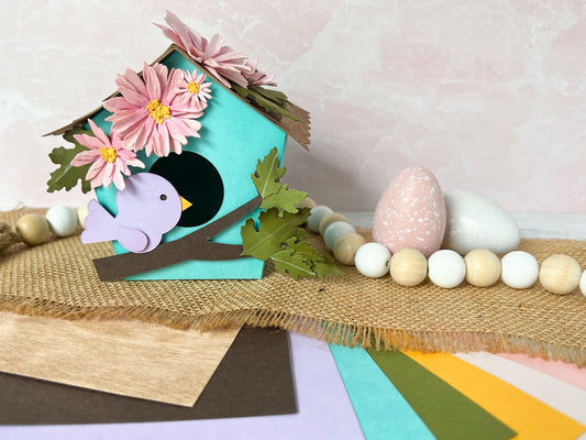 Floral 3D Paper Birdhouse