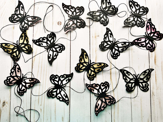 Die Cut Paper Butterfly Garland