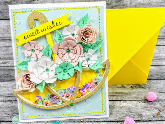 Baby Flower Shower Shaker Card