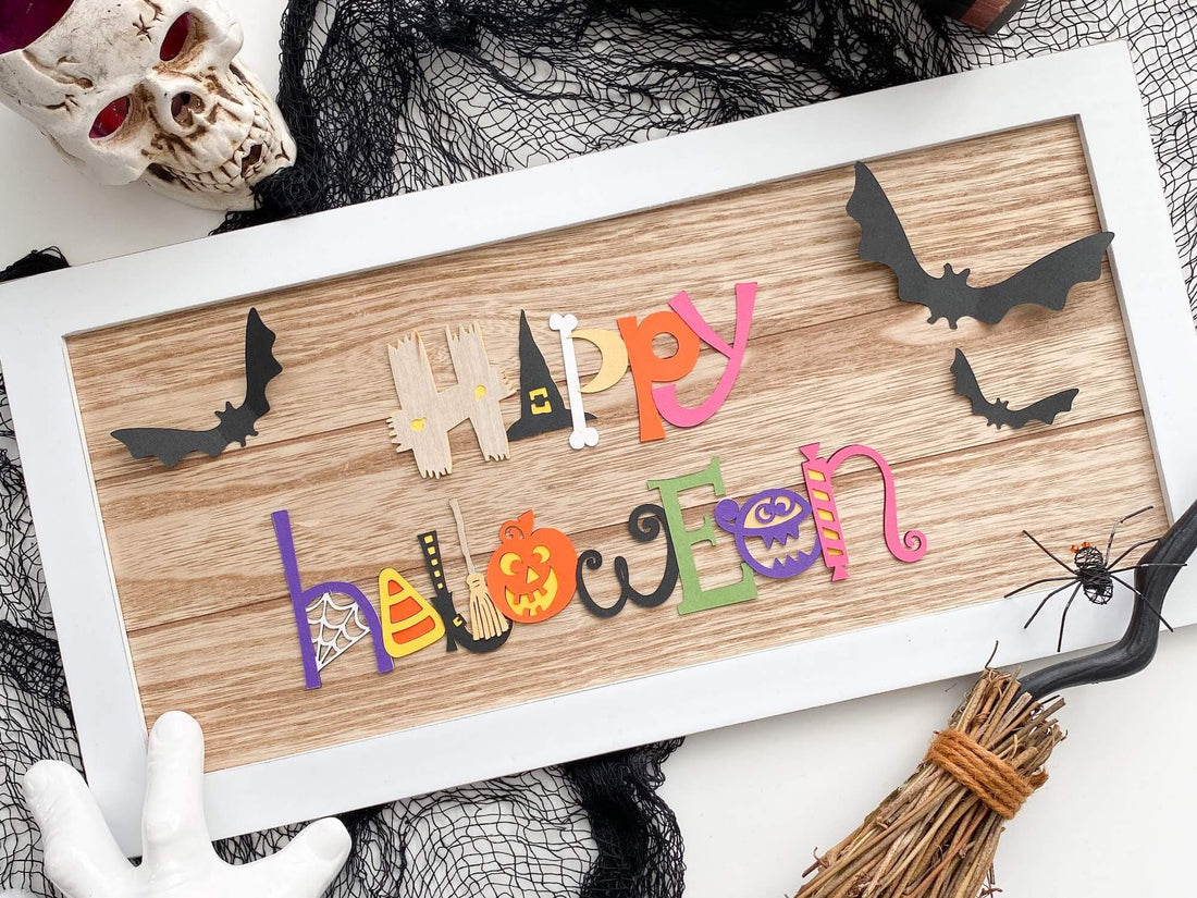 DIY Halloween Wall or Mantel Sign