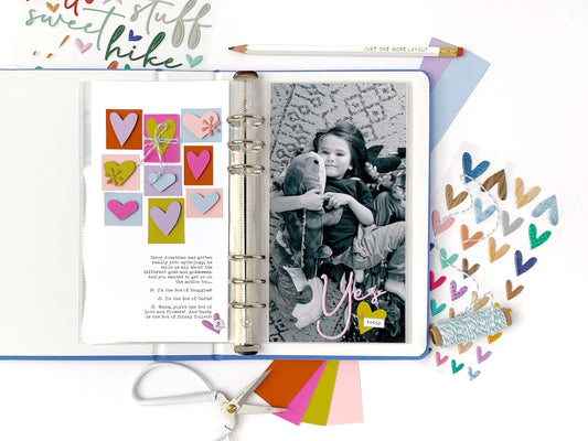 Paper Heart Scrapbook Layout