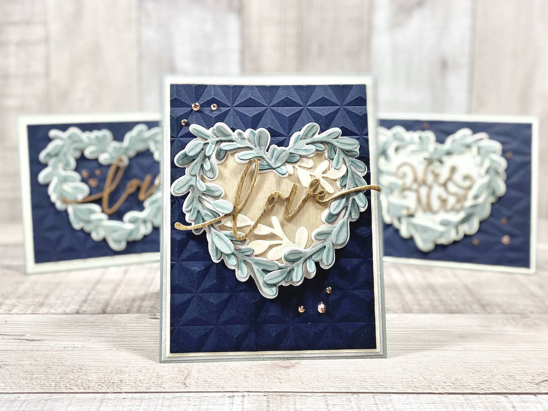 Heart Foliage Wreath Card