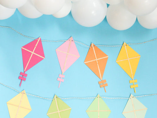 DIY Rainbow Paper Kite Garland