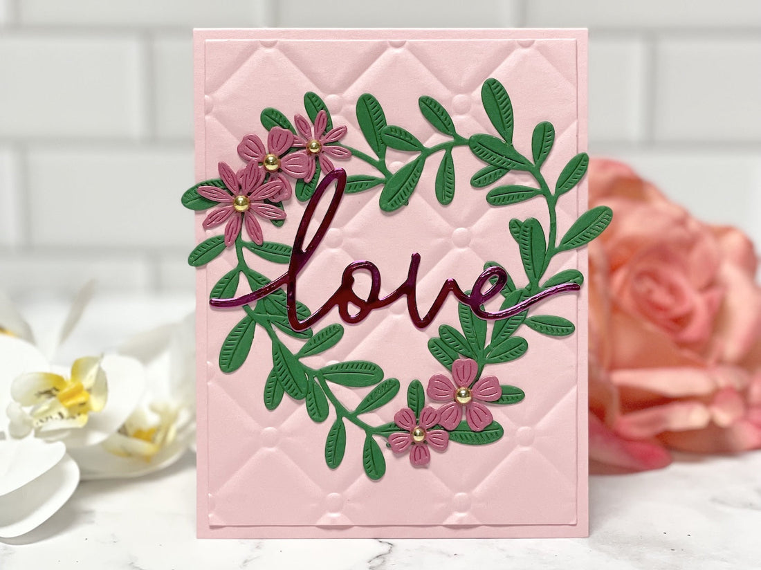 Valentine's Day Die-Cut foliage card