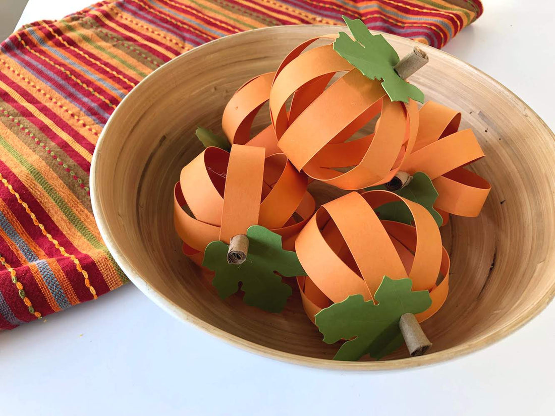 Paper Strip Pumpkins Decor