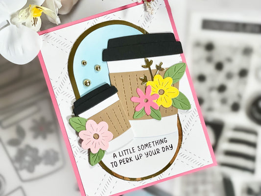 Perk Up Coffee Cup Handmade Card