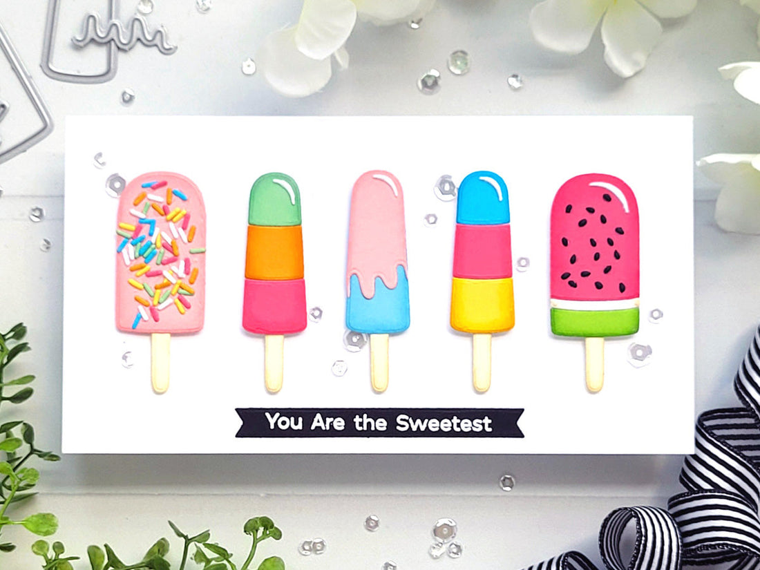 Slimline Die Cut Popsicle Greeting Card