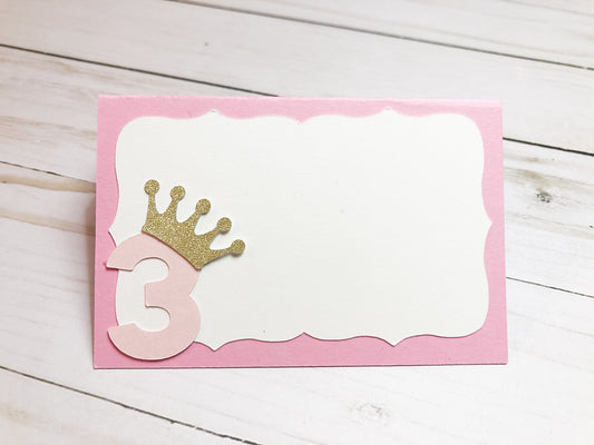 DIY Princess Food Tent Cards