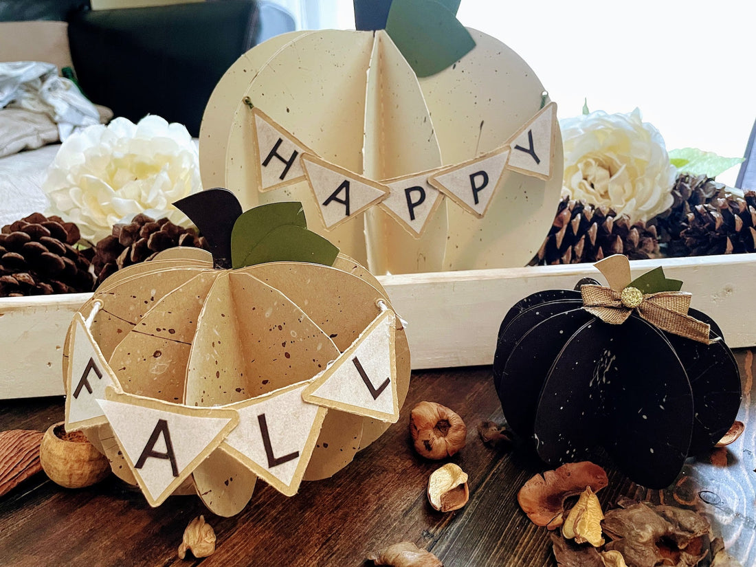 Happy Fall 3D Paper Pumpkins