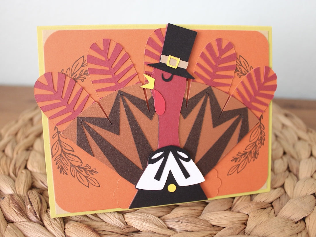 Tom the Pilgrim Turkey Handmade Greeting Card