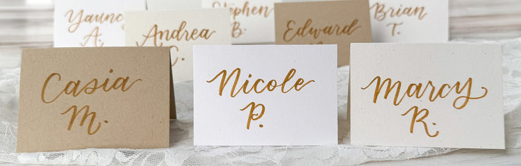 Speckletone Folded Place Cards