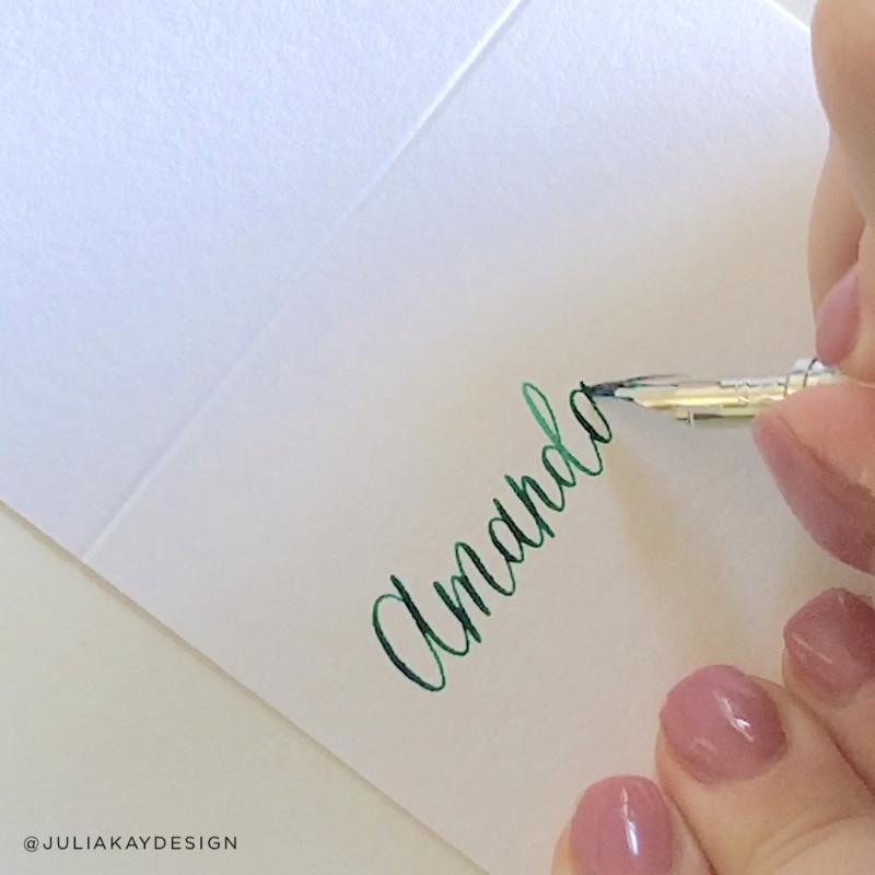 Colorplan Bright White place cards with calligraphy