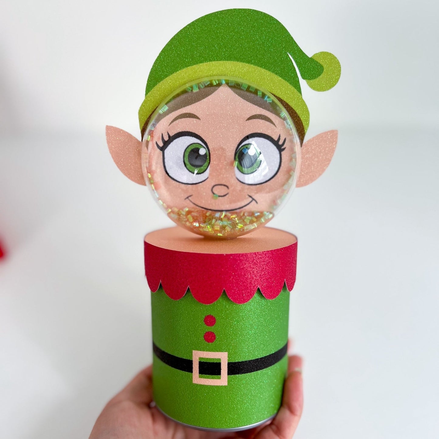 Christmas Elf Chip Can