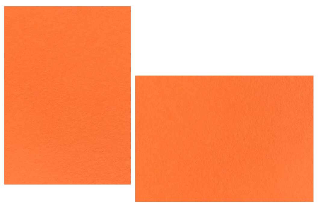 Mandarin Orange Flat Panel Cards | Colorplan Cardstock