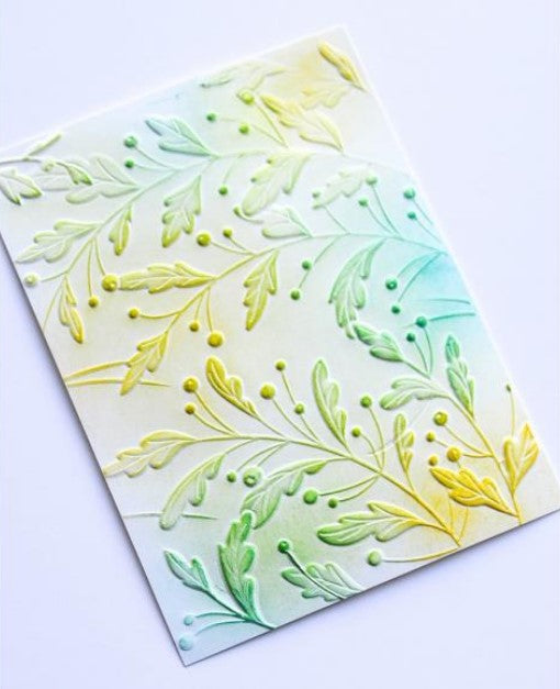 Memory Box 3D Embossing Folder - Gracious Leaves-Cardstock Warehouse