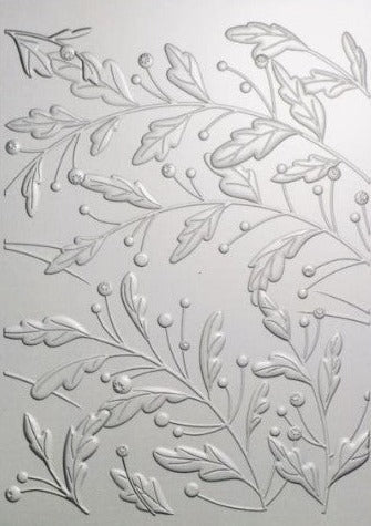 Memory Box 3D Embossing Folder - Gracious Leaves-Cardstock Warehouse