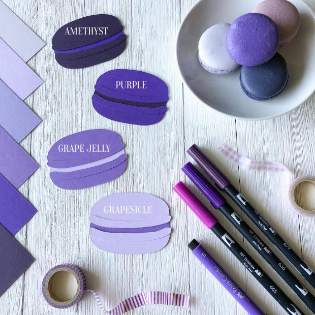 Purple Cardstock Die-Cuts