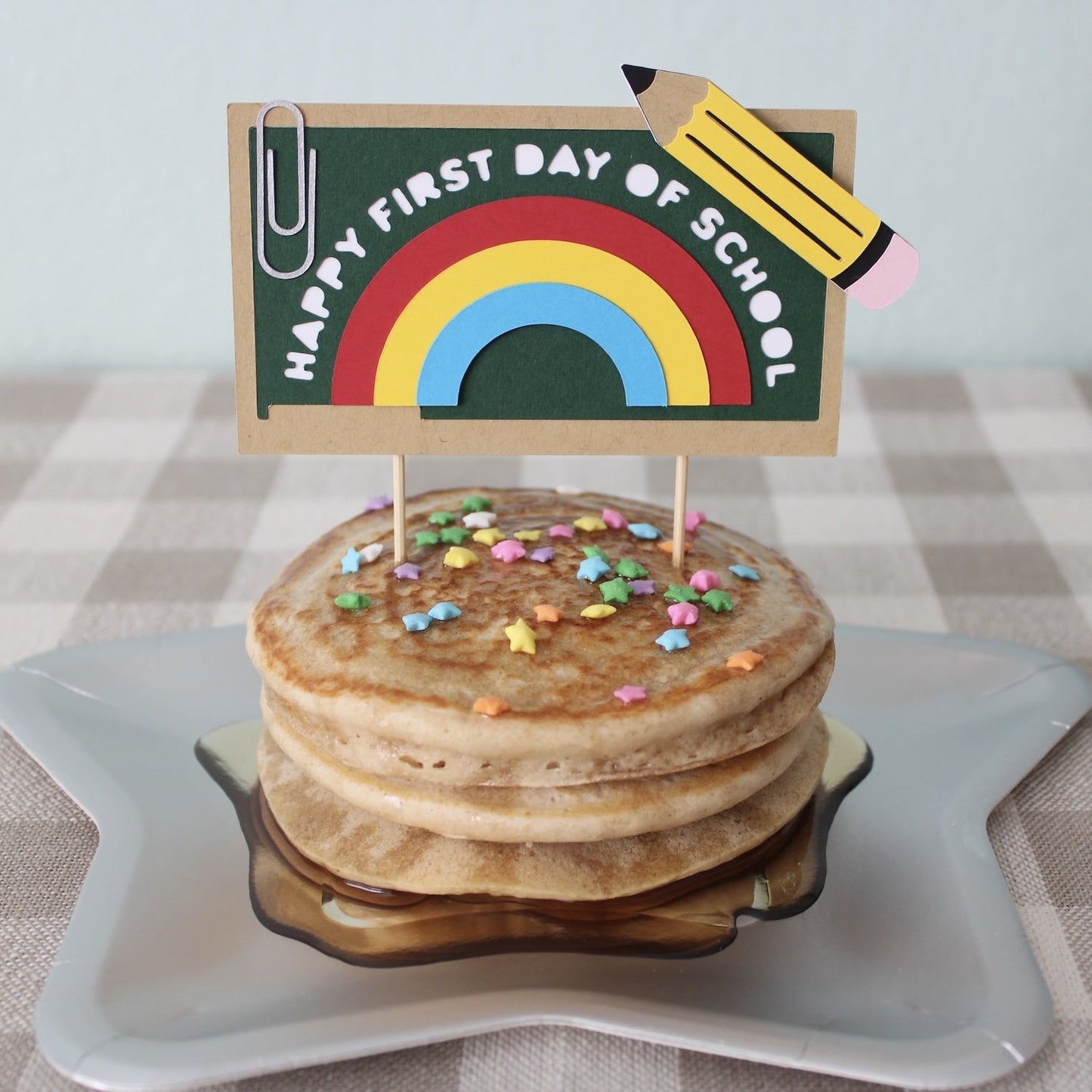 back to school pancake topper