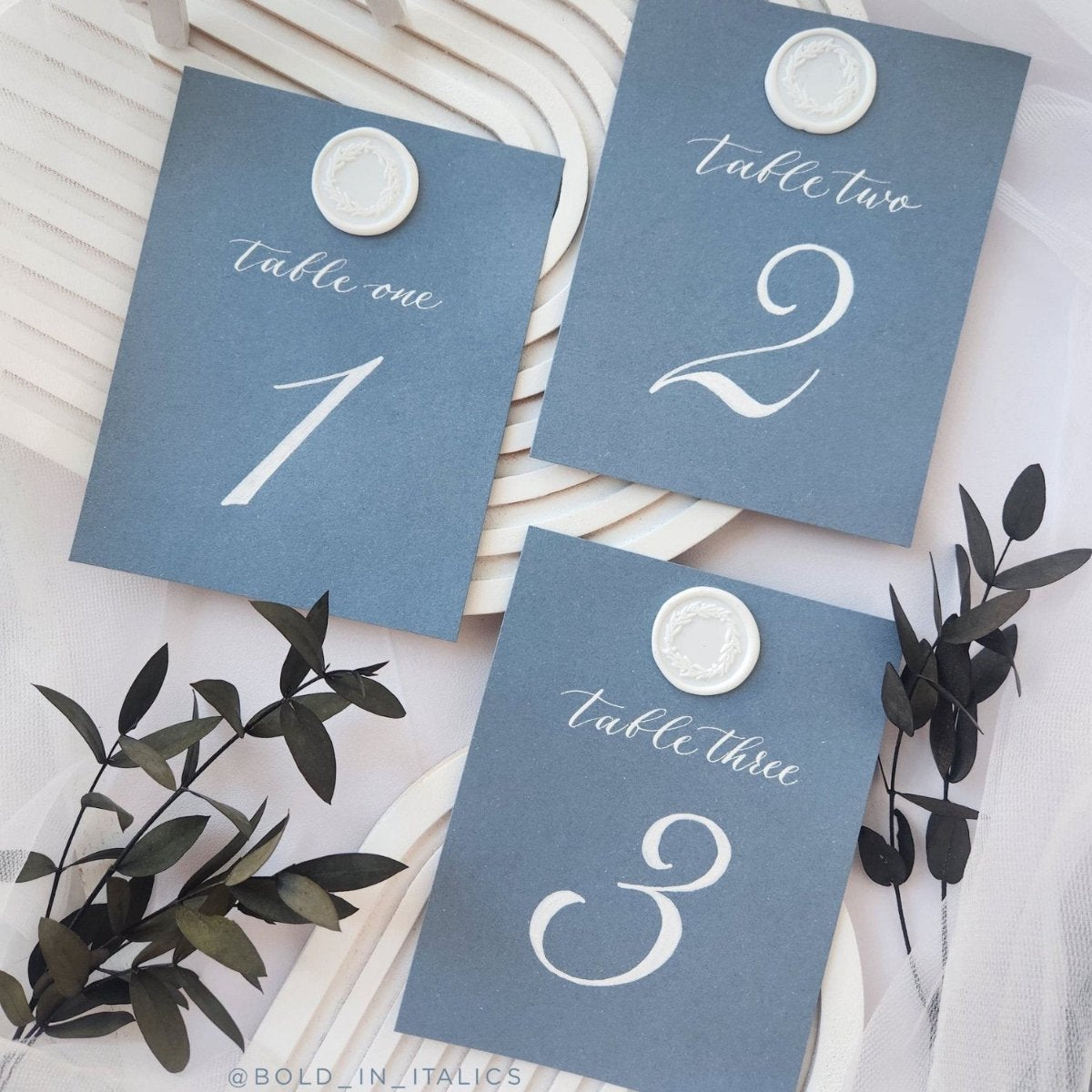 acqua materica table numbers