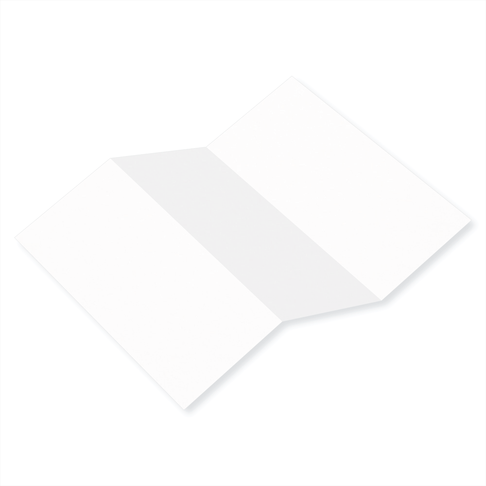 Colorplan Bright White Tri Fold Card 