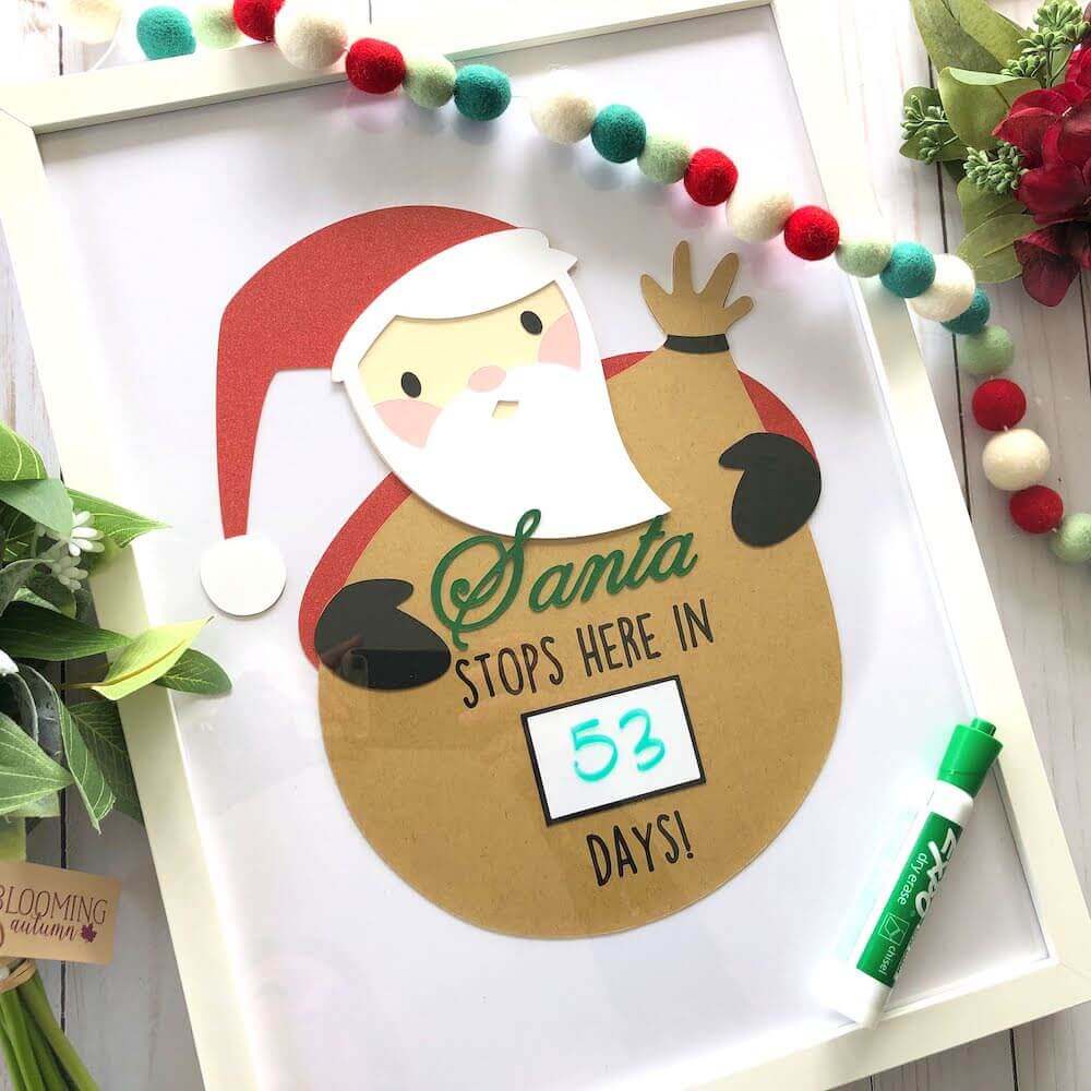 Brown Box Kraft Christmas Santa Countdown