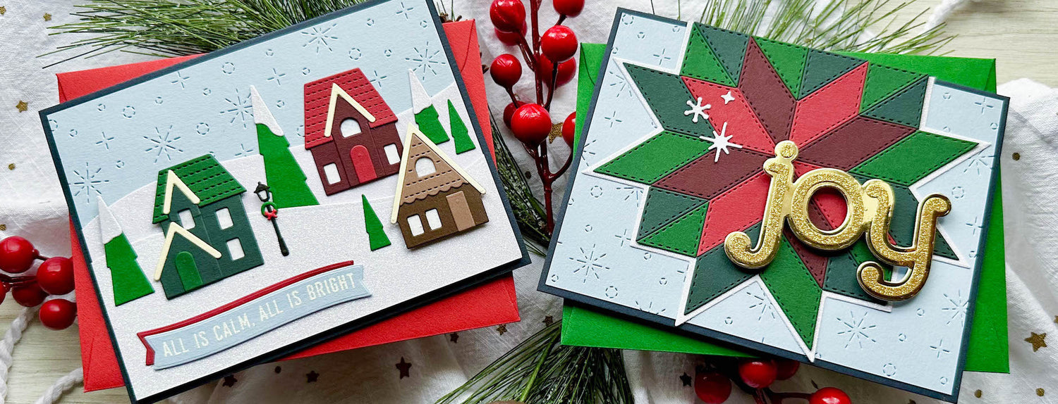 Handmade Christmas Cards made with Colorplan Paper