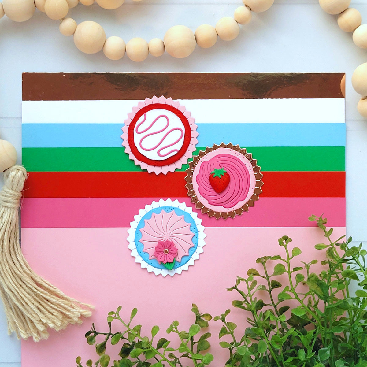 Lessebo Colours Cardstock Cupcake Topper