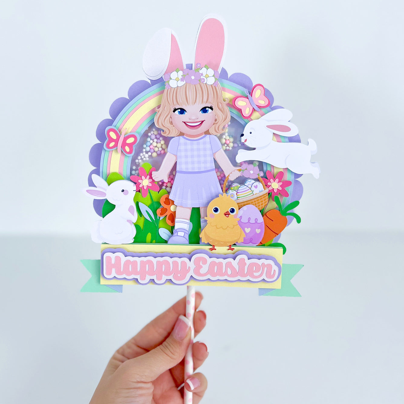 Pastel Easter Cake Topper