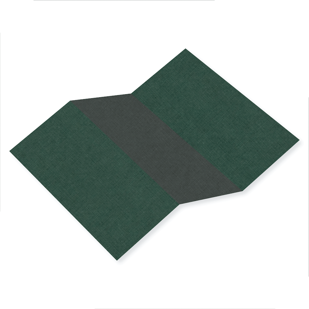 Evergreen Linen Tri Fold Card