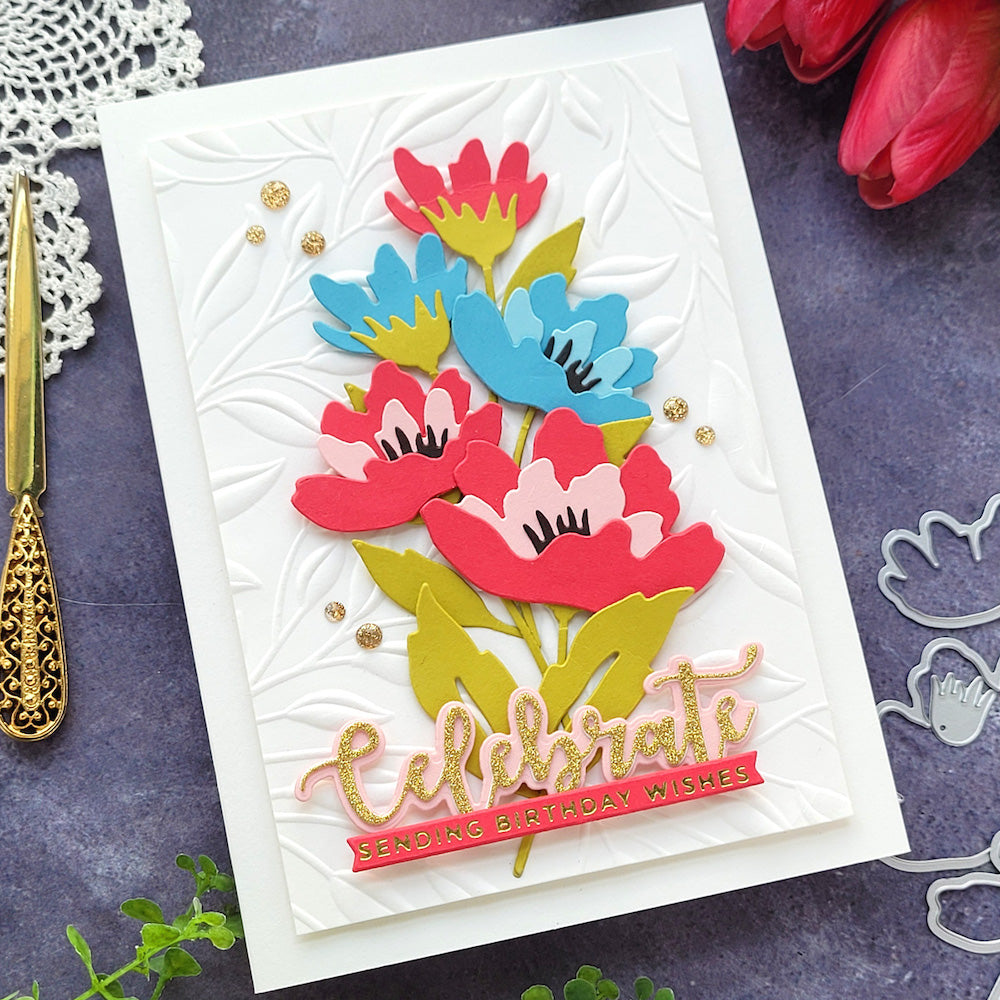 Woodstock Cardstock Floral Birthday Card