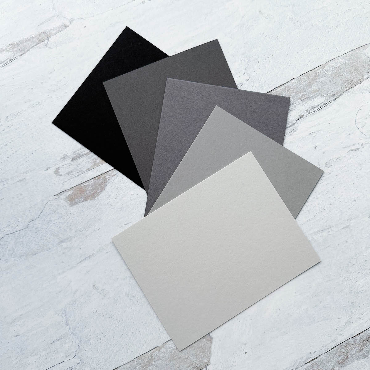 Grayscale Flat Card Multipack - 25 Ct.-Cardstock Warehouse