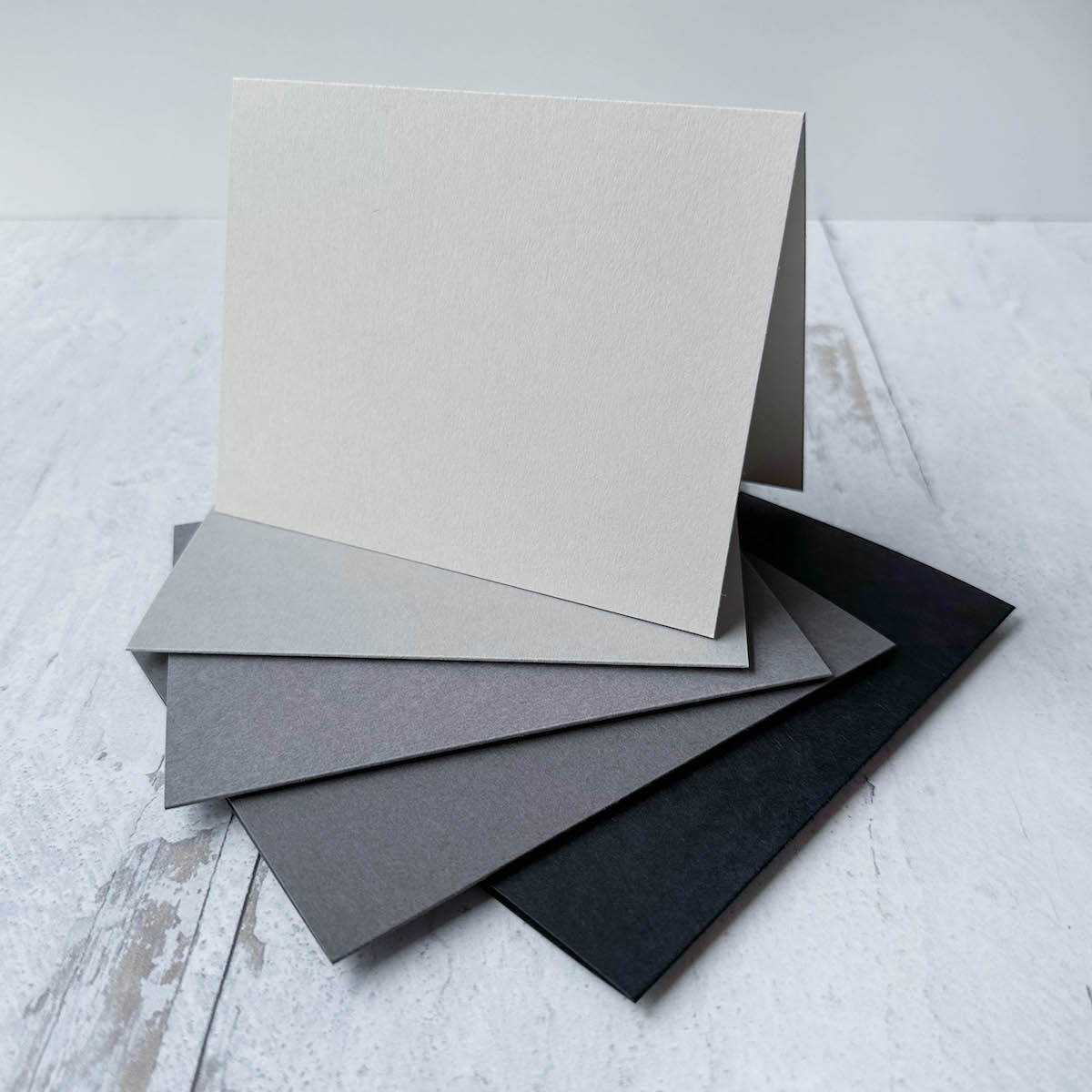 Grayscale Half-Fold Card Multipack - 25 Ct.-Cardstock Warehouse