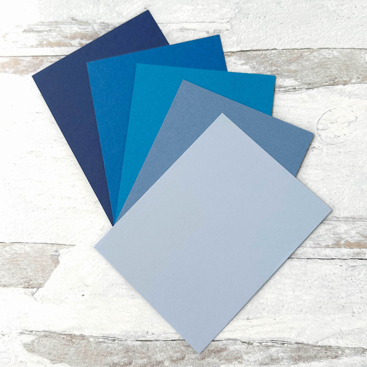 Hues of Blue Flat Card Multipack - 25 Ct.-Cardstock Warehouse