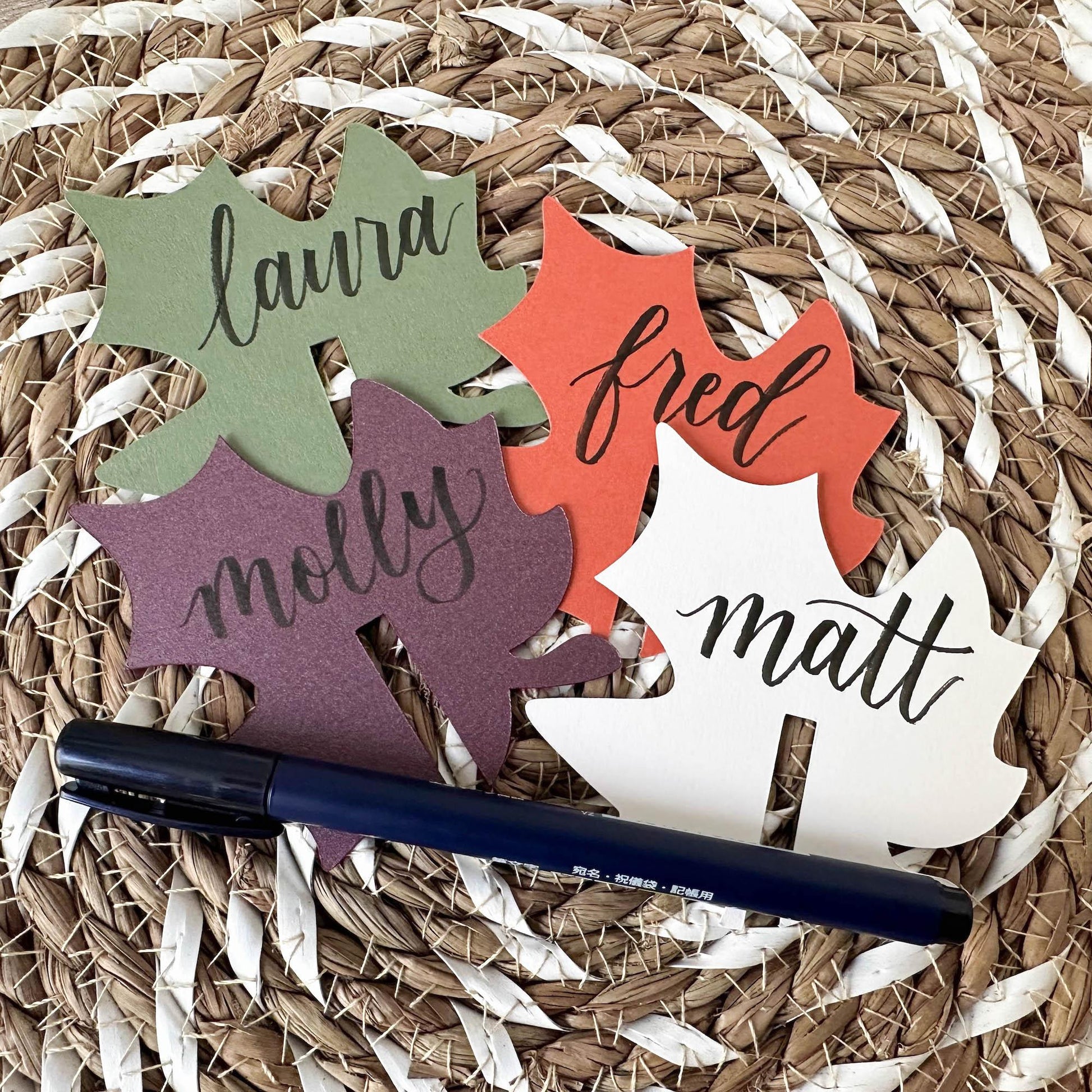 Materica Cardstock Fall Name Tags