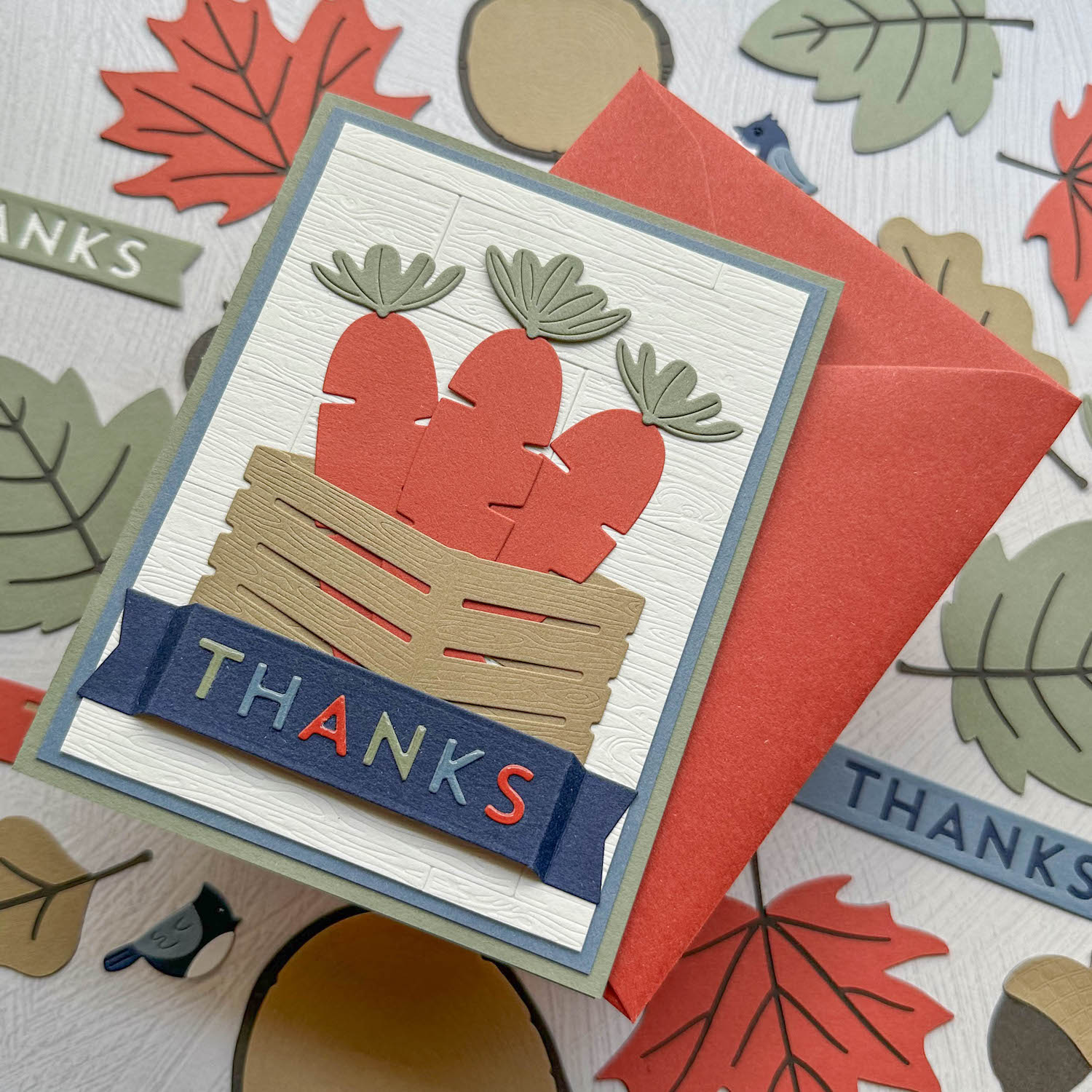 Materica Cardstock Autumn Carrot Card