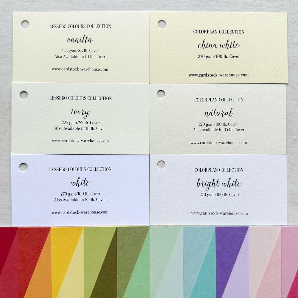 off white, ivory, cream paper comparisons