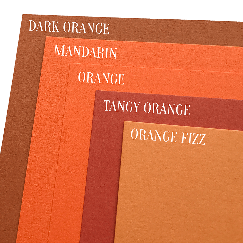 Orange Fizz Pop-Tone | Solid-Core Cardstock Paper | Flat Shipping