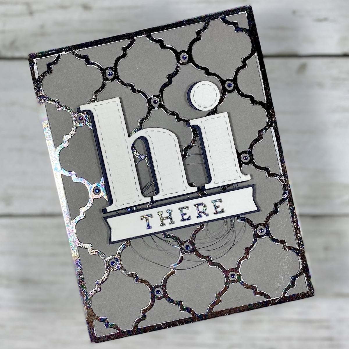 Pewter Gray Linen Cardstock