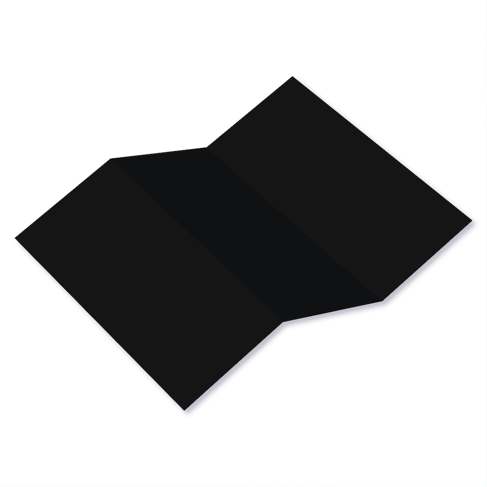 Pitch Black Tri Fold Card-Cardstock Warehouse