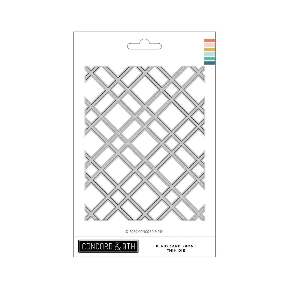 Concord & 9th Dies - Plaid Card Front Thin Die-Cardstock Warehouse