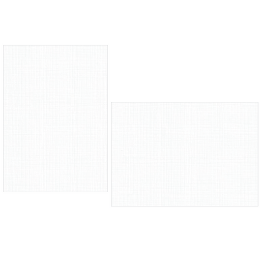 Regal White Linen Flat Cards-Cardstock Warehouse