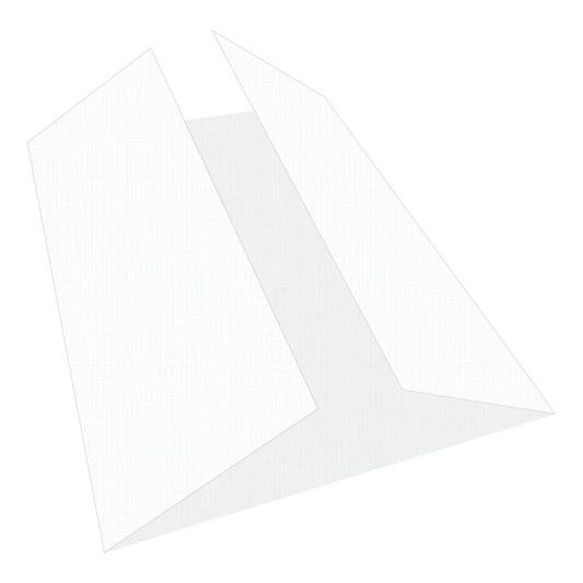 Regal White Linen Gate Fold Cards-Cardstock Warehouse