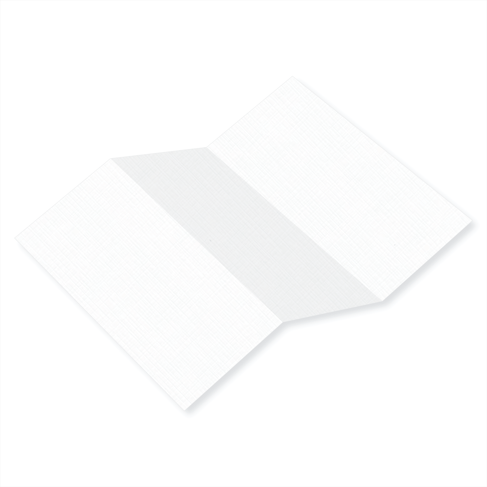 Rich Cream Linen Tri Fold Card