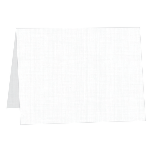 Regal White Linen Half-Fold Cards-Cardstock Warehouse