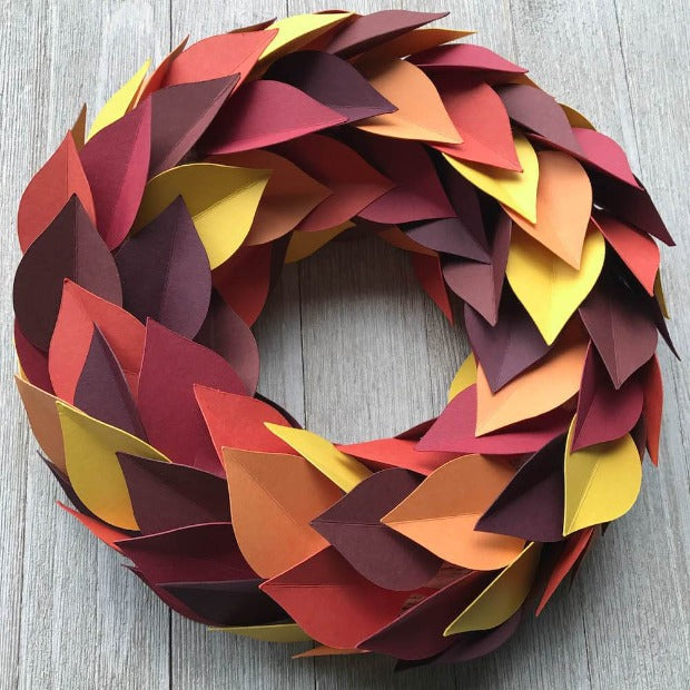 Cardstock autumn wreath