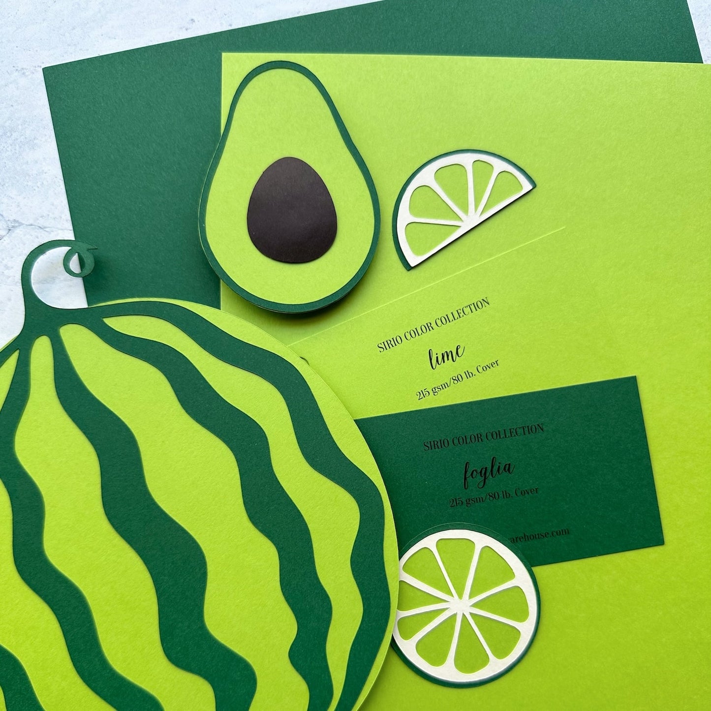 Sirio Color Lime and Foglia die cuts